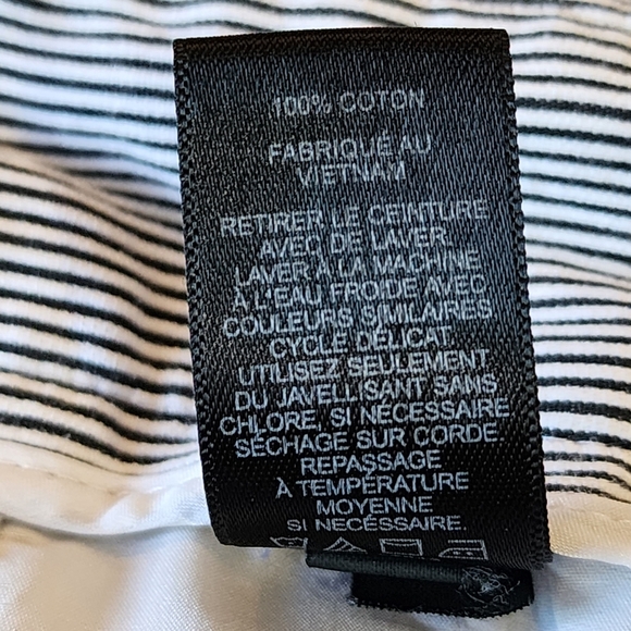 Express Editor black and white striped shorts Size 4 - Picture 9 of 12